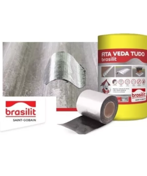 Fita Manta Asfáltica Multiuso Telhado Veda Tudo 20cm X 10m